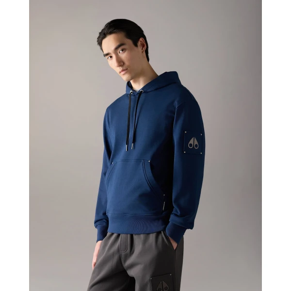 Moose Knuckles Hartsfield Hoodie in Nightfall | Sweatshirts | Luxury Shoes 