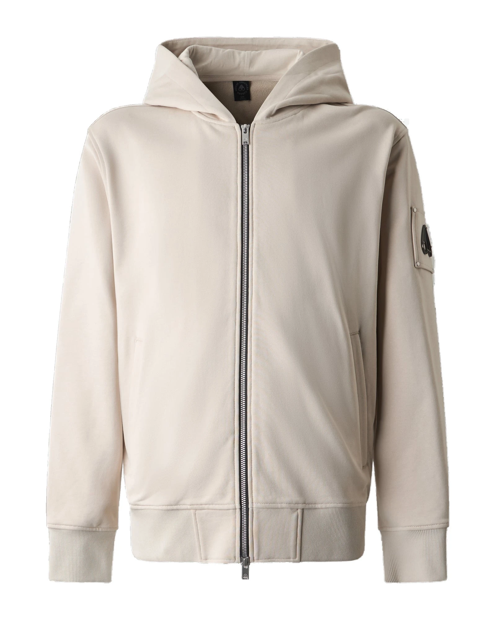 Moose Knuckles Hartsfield Zip-Up Hoodie in Alabaster Moose Knuckles Hartsfield Zip-Up Hoodie in Alabaster | Luxury Shoes