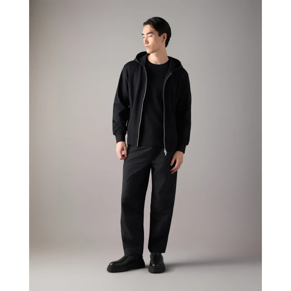 Moose Knuckles Hartsfield Zip-Up Hoodie in Black | Sweatshirts | Luxury Shoes 