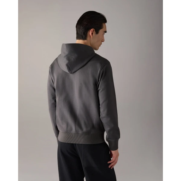 Moose Knuckles Hartsfield Zip-Up Hoodie in Cement | Sweatshirts | Luxury Shoes 