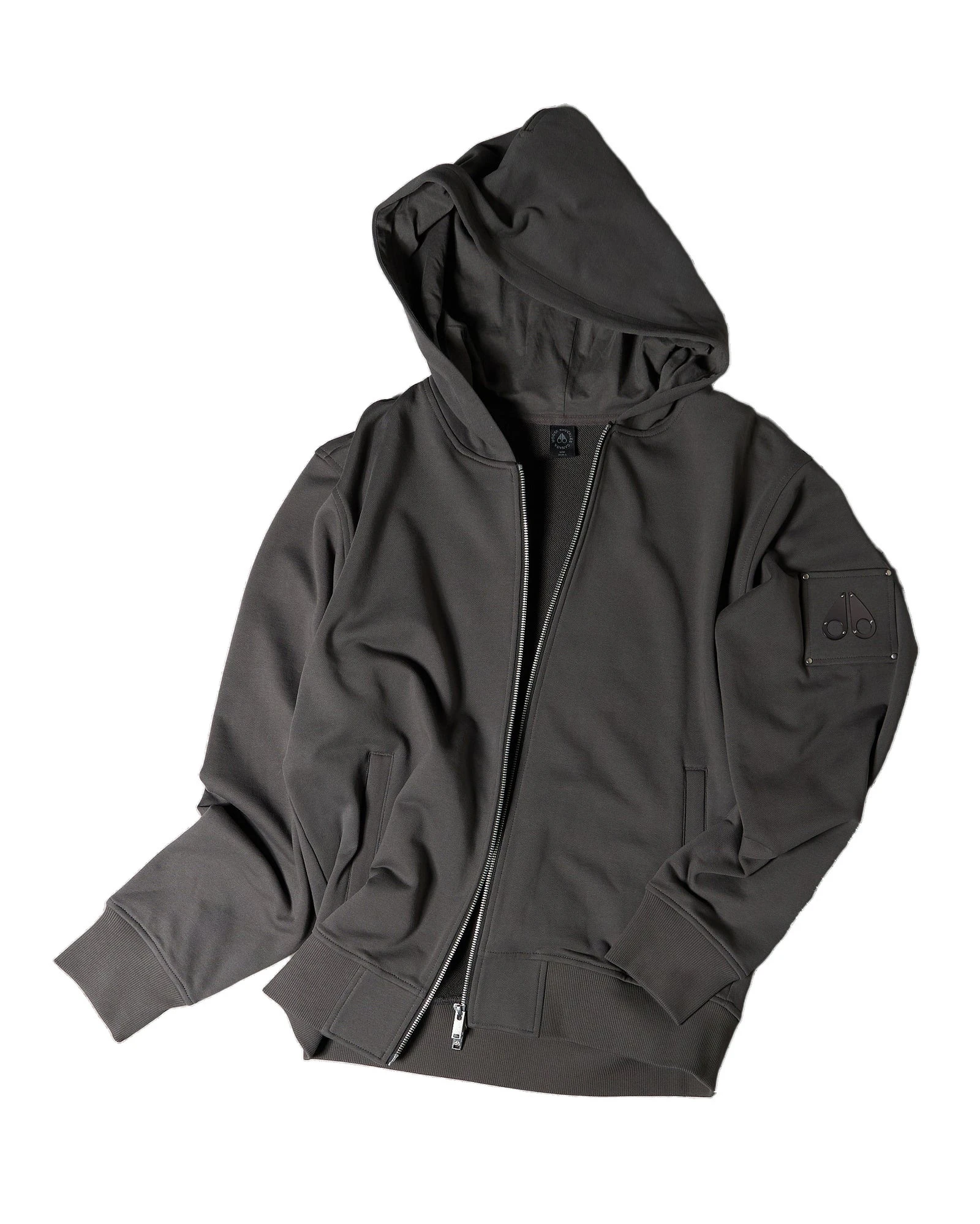 Moose Knuckles Hartsfield Zip-Up Hoodie in Cement Moose Knuckles Hartsfield Zip-Up Hoodie in Cement | Luxury Shoes