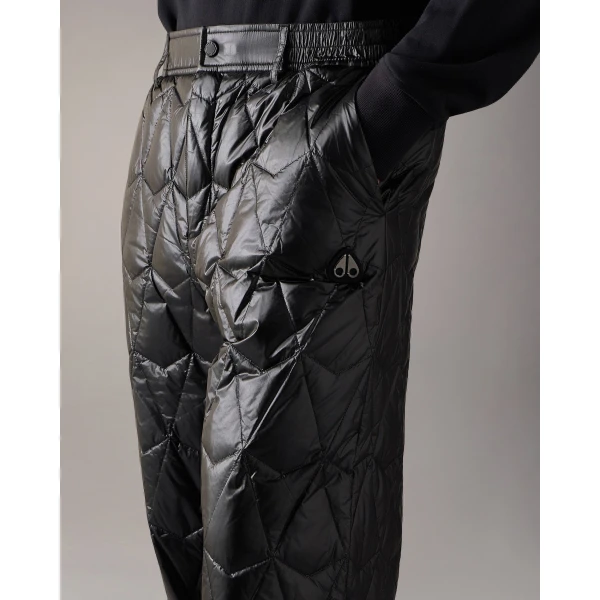 Moose Knuckles Iceberg Quilt Down Pants in Black | Pants | Luxury Shoes 