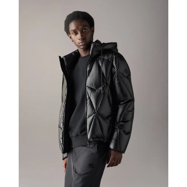 Moose Knuckles Iceberg Quilt Down Puffer in Black | Men Jackets | Luxury Shoes 