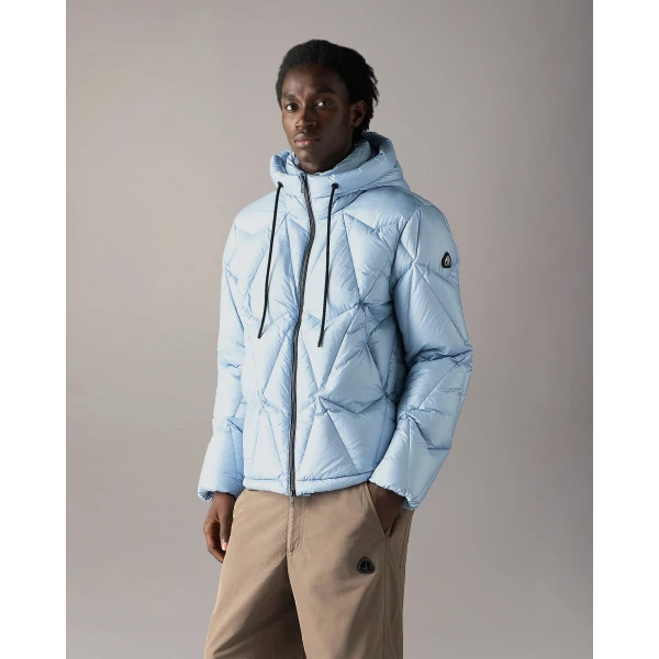 Moose Knuckles Iceberg Quilt Down Puffer in Blue Ice | Men Jackets | Luxury Shoes 