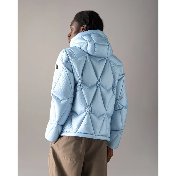 Moose Knuckles Iceberg Quilt Down Puffer in Blue Ice | Men Jackets | Luxury Shoes 