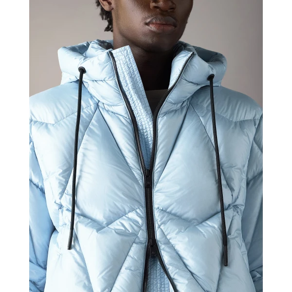 Moose Knuckles Iceberg Quilt Down Puffer in Blue Ice | Men Jackets | Luxury Shoes 