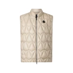 Moose Knuckles Iceberg Quilt Down Vest in Alabaster | Luxury Shoes 