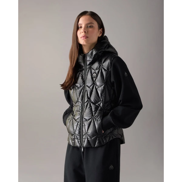 Moose Knuckles Iceberg Quilt Down Vest in Black | Vests | Luxury Shoes 