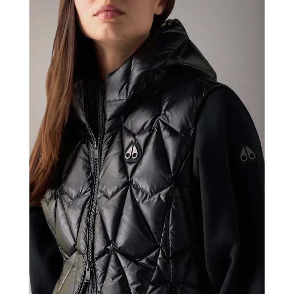 Moose Knuckles Iceberg Quilt Down Vest in Black | Vests | Luxury Shoes 