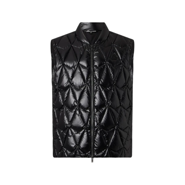 Iceberg Quilt Down Vest in Black