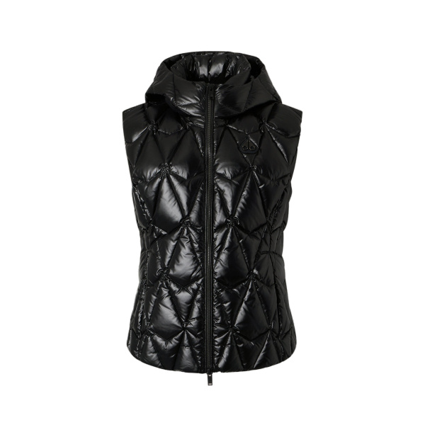 Moose Knuckles Iceberg Quilt Down Vest in Black | Luxury Shoes 