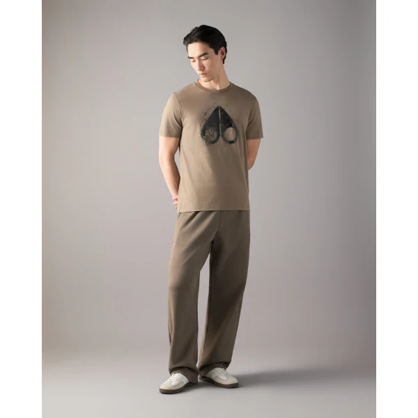 Moose Knuckles Icebreak Logo T-Shirt in Ashen | T-shirts & vests | Luxury Shoes 