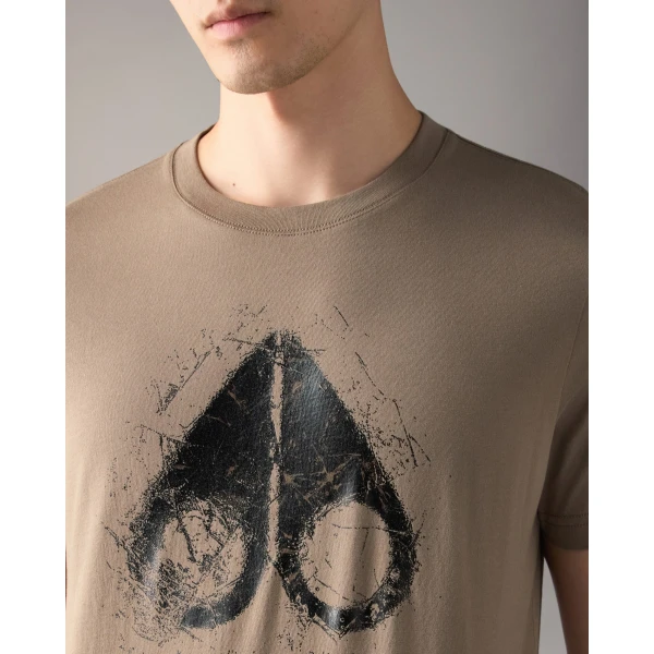 Moose Knuckles Icebreak Logo T-Shirt in Ashen | T-shirts & vests | Luxury Shoes 