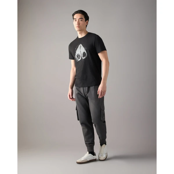Moose Knuckles Icebreak Logo T-Shirt in Black | T-shirts & vests | Luxury Shoes 