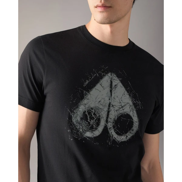 Moose Knuckles Icebreak Logo T-Shirt in Black | T-shirts & vests | Luxury Shoes 