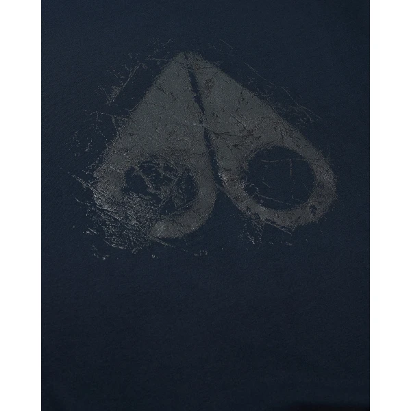 Moose Knuckles Icebreak Logo T-Shirt in Navy | T-shirts & vests | Luxury Shoes 