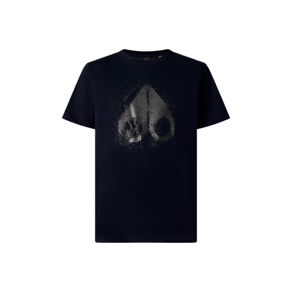 Moose Knuckles Icebreak Logo T-Shirt in Navy | Luxury Shoes 