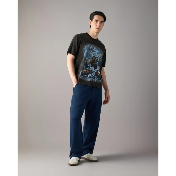 Moose Knuckles Into the Wild T-Shirt in Black | T-shirts & vests | Luxury Shoes 