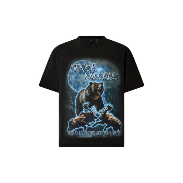 Moose Knuckles Into the Wild T-Shirt in Black | Luxury Shoes 