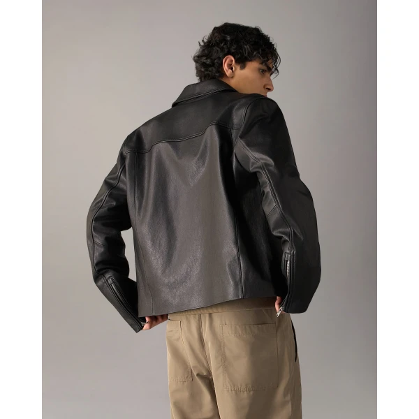 Moose Knuckles Jacques Leather Jacket in Black | Men Jackets | Luxury Shoes 