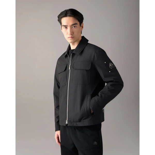 Moose Knuckles Jacques Shirt Jacket in Black | Men Jackets | Luxury Shoes 