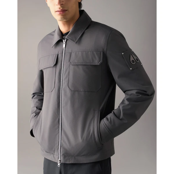 Moose Knuckles Jacques Shirt Jacket in Cement | Men Jackets | Luxury Shoes 