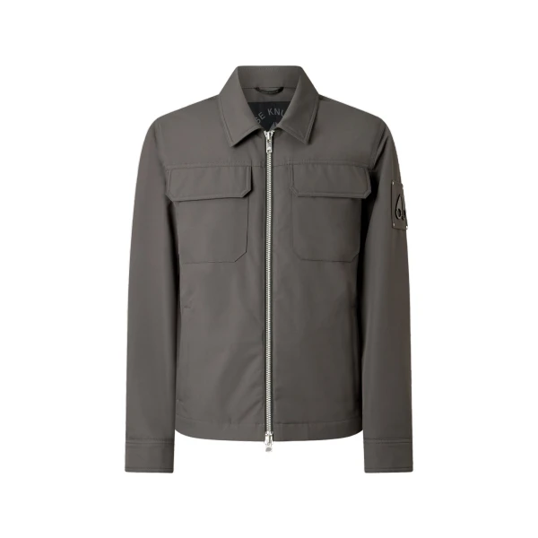 Moose Knuckles Jacques Shirt Jacket in Cement | Luxury Shoes 