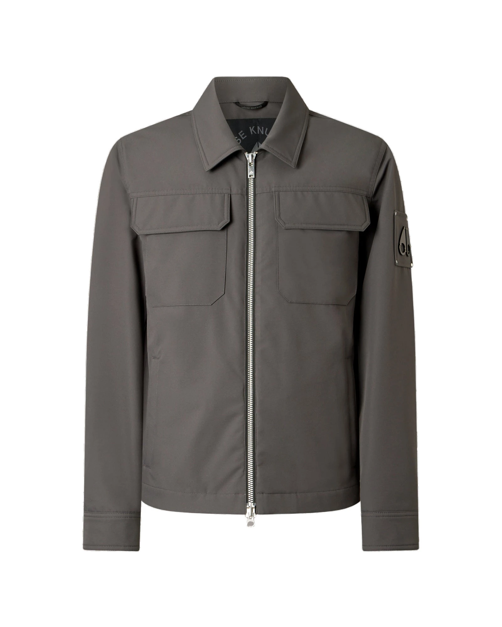Moose Knuckles Jacques Shirt Jacket in Cement Moose Knuckles Jacques Shirt Jacket in Cement | Luxury Shoes