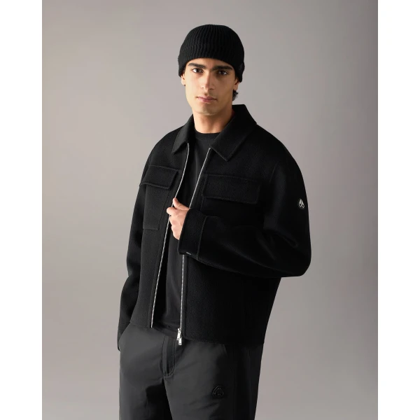 Moose Knuckles Jacques Wool Jacket in Black | Men Jackets | Luxury Shoes 