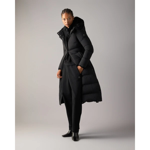 Moose Knuckles Jocada Long Down Parka in Black | Coats | Luxury Shoes 