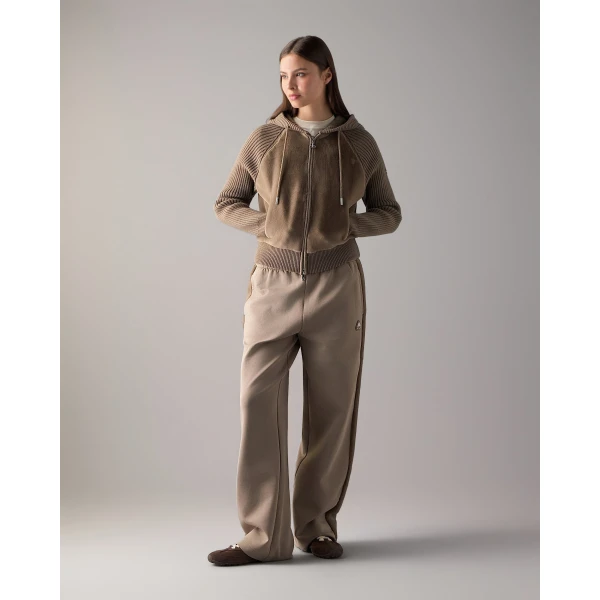Moose Knuckles Junction Hooded Hybrid Sweater in Ashen | Sweaters | Luxury Shoes 