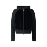 Moose Knuckles Junction Hooded Hybrid Sweater in Black | Luxury Shoes 