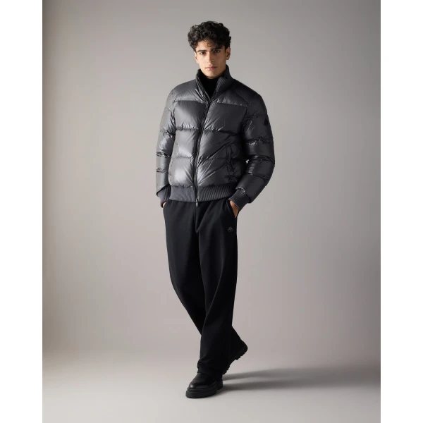 Moose Knuckles Kings Down Bomber in Cement | Men Jackets | Luxury Shoes 