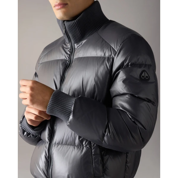Moose Knuckles Kings Down Bomber in Cement | Men Jackets | Luxury Shoes 