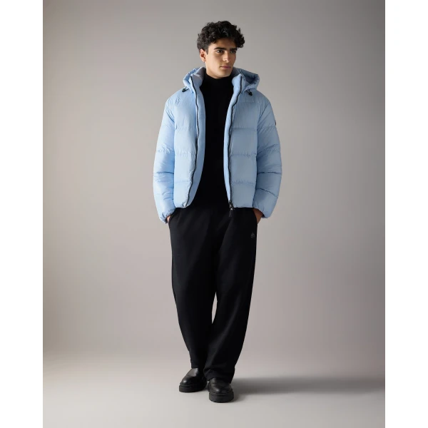 Moose Knuckles Kings Reversible Down Puffer in Blue Ice | Men Jackets | Luxury Shoes 
