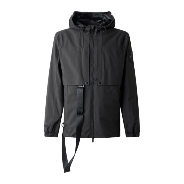 Moose Knuckles Knox Packable Rain Jacket in Black | Luxury Shoes 