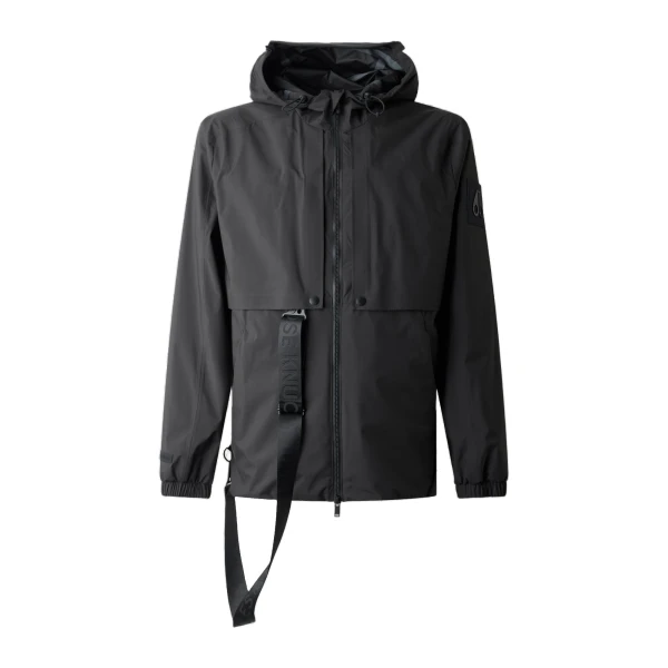 Moose Knuckles Knox Packable Rain Jacket in Black | Luxury Shoes 
