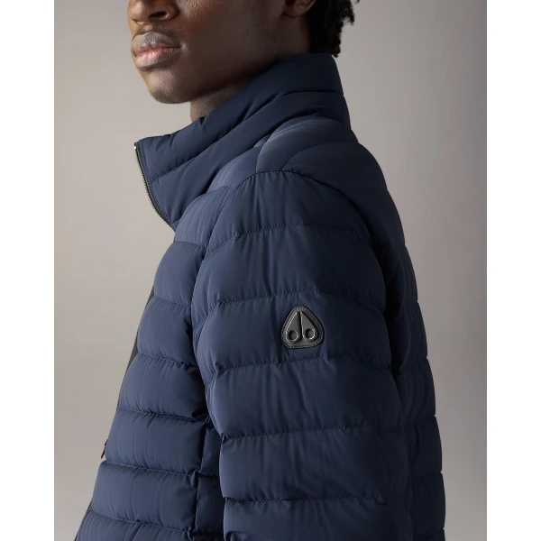 Moose Knuckles Laki Down Jacket in Navy | Men Jackets | Luxury Shoes 
