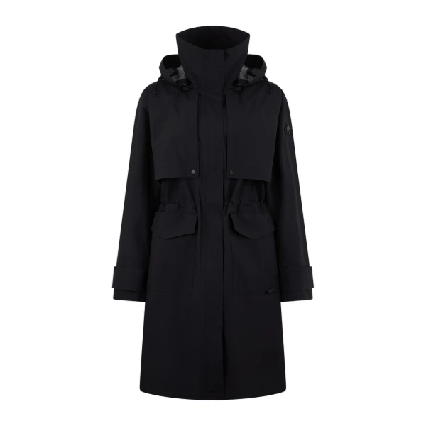 Moose Knuckles Laurier Rain Parka in Black | Luxury Shoes 