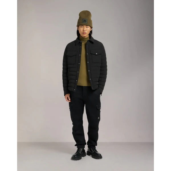 Moose Knuckles Lennox Shirt Jacket in Black | Men Jackets | Luxury Shoes 