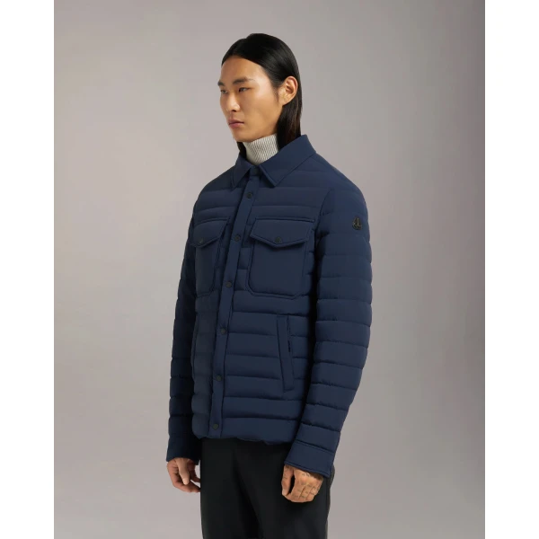 Moose Knuckles Lennox Shirt Jacket in Navy | Men Jackets | Luxury Shoes 
