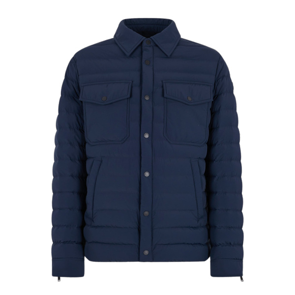 Moose Knuckles Lennox Shirt Jacket in Navy | Luxury Shoes 