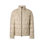 Moose Knuckles Lightweight Iceberg Quilt Down Jacket in Alabaster | Luxury Shoes 