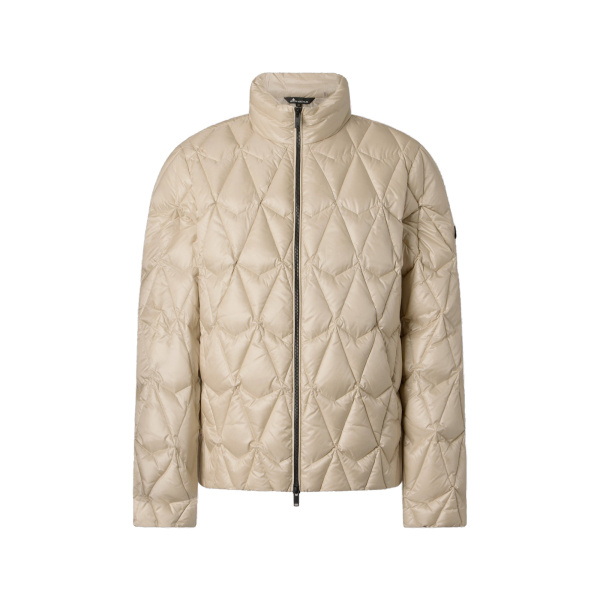 Moose Knuckles Lightweight Iceberg Quilt Down Jacket in Alabaster | Luxury Shoes 