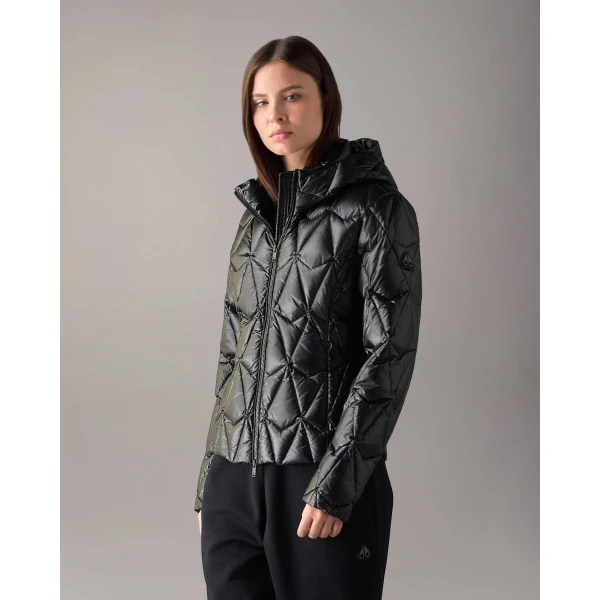 Moose Knuckles Lightweight Iceberg Quilt Down Jacket in Black | Jackets | Luxury Shoes 