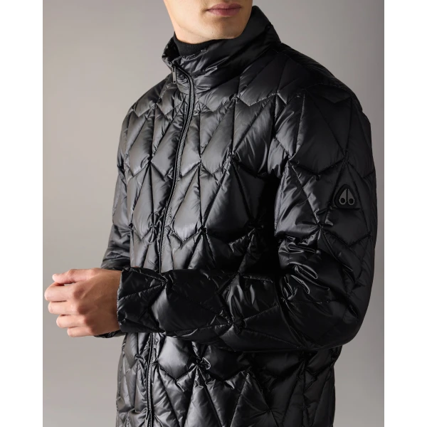 Moose Knuckles Lightweight Iceberg Quilt Down Jacket in Black | Men Jackets | Luxury Shoes 