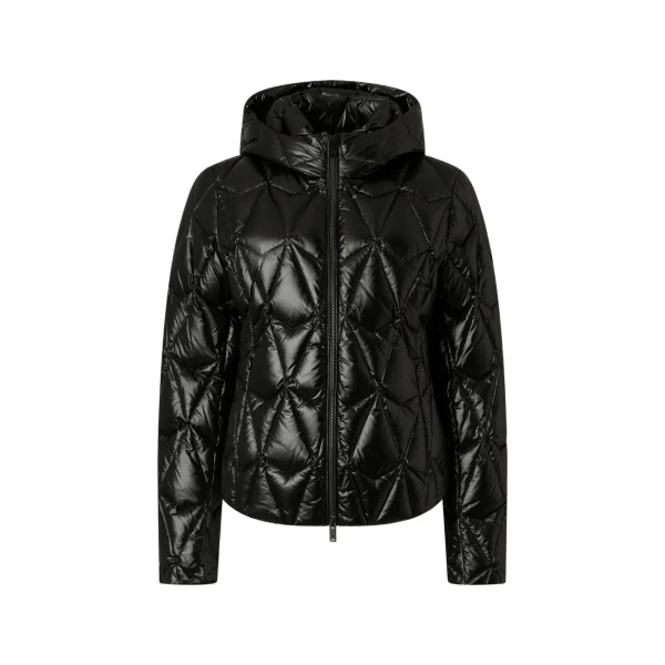 Lightweight Iceberg Quilt Down Jacket in Black