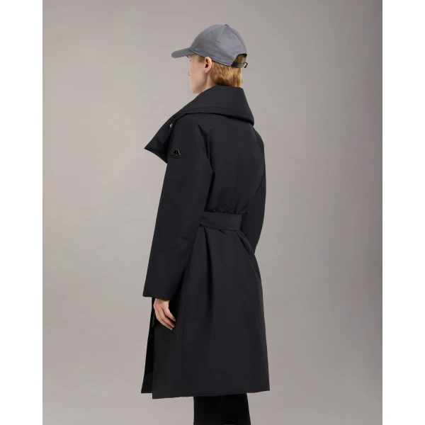 Moose Knuckles Londsdale Long Wrap Jacket in Black | Coats | Luxury Shoes 