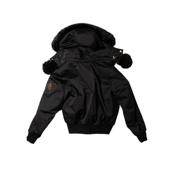 Moose Knuckles Luxe Satin Reversible Bomber in Black | Luxury Shoes 
