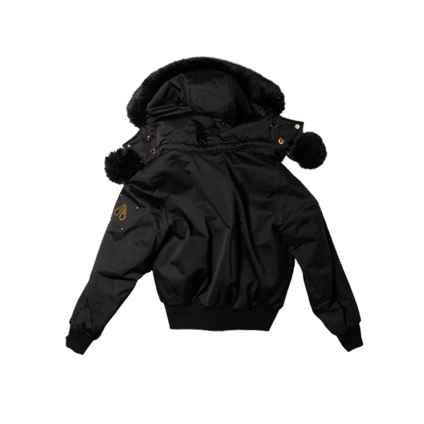 Moose Knuckles Luxe Satin Reversible Bomber in Black | Luxury Shoes 
